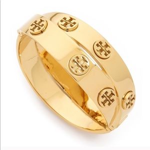 Tory Burch Metal Logo Double-Wrap Bracelet